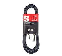 Stagg SGC3DL Câble de Guitare Deluxe Standard, 3 m, Noir, pour Instrument de musique