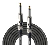 Stagg SGC6DL Câble Instrument Deluxe, Jack vers Jack, 6m, Noir | Câble guitare 6 m, jack 6,35mm vers jack, connecteurs renforcés, câble 6mm, RoHS - scène, studio, maison et école