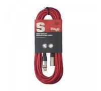 STAGG SMC10 CRD Câble Microphone, XLR/XLR (H/F), 10 M, Rouge