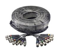 Stagg SML30/8XF8XM E Câble multicore 8 x XLR Femelles-8 x XLR Mâles 30 m Noir