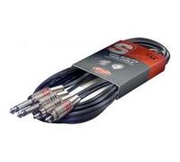 Stagg STC3PCM Câble Twin Jack-RCA phono 3 m Noir