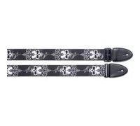 Stagg STE BLACK SKULL - Sangle guitare Motif Black Skull