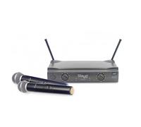 Stagg SUW 50 MM FH EU - Système de microphones à main sans fil UHF true diversity 2 canaux