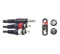 Stagg SYC3/MPSB2CM E - Câble Y, mini jack/RCA (m/m), 3 m