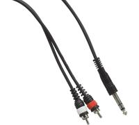 Stagg SYC3/PS2CM E Câble Jack 6.3mm / 2x RCA - noir