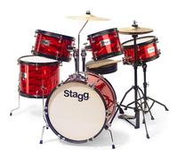 Stagg TIM JR 5/16B RD, batterie pour enfants, rouge