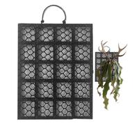 Staghorn Fougère Support mural | Support vertical pour 22-37 x 16-27 cm, PP et fer | Planche de montage pour orchidées pour intérieur et extérieur | Support mural pour fougères, orchidées et