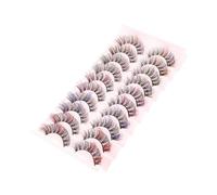 STAHAD 10 paires Faux Cils Naturels pour Femmes Légers et Flexibles Kit Cils Fausse Extension pour Soirées Mariage et Quotidien