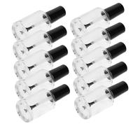 STAHAD 10 Pièces Bouteilles Vernis à Ongles Verre avec Couvercle Brosse Transparentes Rechargeables pour Manucure Salon Voyage