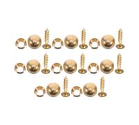 STAHAD 16 Vis Autotaraudeuses en Cuivre 9 Mm avec Cache-vis Décoratifs pour Miroir et Meubles D’angle Vitrées, Fixation Murale Stable pour Projets de Décoration en Verre et Armoires