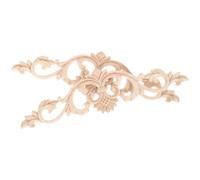 STAHAD 2 Pièces Décorations en Bois Sculpté pour Meubles, Appliques Murales Robustes et Élégantes en Bois Naturel, pour Décoration et Bricolage