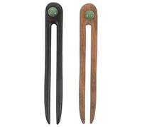 STAHAD 2 Pièces Hair Forks U-shaped Chinese Wooden Hairpins Vintage Hair Sticks For Buns For Weddings And Parties