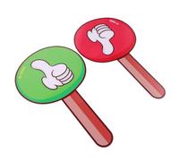 STAHAD 2 pièces Pagaies de Vote Réutilisables Jeu Salle de Classe PVC Inoxydable Double Face Portable pour Enseignant Interaction