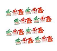 STAHAD 24 Pièces Boîtes Cadeaux Noël Papier avec Motifs Cartoons Boîtes à Bonbons et Chocolats pour Fête Emballage Festif Rouge Père Noël Vert Élan Rouge Sapin sans Ruban Ni Étiquette