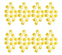 STAHAD 250 Pièces Support de Colle à Faux Cils en Plastique Jaune 7 Compartiments Hexagonaux Design Nid D'abeille Léger pour Sessions D'extensions de Cils