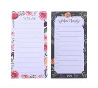 STAHAD 2pcs Bloc-notes pour Réfrigérateur 50 Feuilles, Adhésif Magnétique, Papier, pour Surfaces de Bureau et Ordinateurs