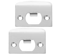 STAHAD 2pcs Plaque de Gâche de Porte en Acier Inoxydable Argenté, Remplisseur de Gâche Facile à Installer pour Sécurité Supplémentaire, Adapté aux Portes Intérieures