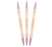 STAHAD 3 Pièces Nail Pumice Stone Stick Double-headed For Pedicure Cuticle Removal Polishing Pen Portable For Fingernail And Toenail Care