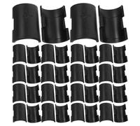 STAHAD 48 Pièces Clips pour Étagères Filaires Noirs Connecteurs Plastiques Réglables pour Système Manchon Stabilisateurs de Tablette pour Rangement Voyage et Maison