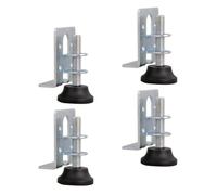 STAHAD 4pcs Pieds de Nivellement Réglables en Acier Carbone Tampons Antidérapants pour Meubles, Compensation des Sols Inégaux, Support d'angle pour Armoires et Tables
