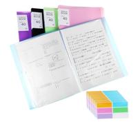 STAHAD 5 Pièces Lot de Classeurs avec Pochettes Plastiques Dossiers à Affichage Paysage pour Bureau et École Organisation Pratique des Documents