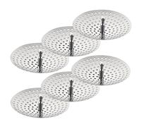 STAHAD 6 Pièces Lot de Filtres Acier Inoxydable Panier de Vidange Obstruction pour Évier de Cuisine Filtre à Déchets et Pratique Panier de Bonde Moyen Protection Bouchons