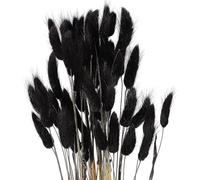 STAHAD 60 Queues de Lapin Séchées Noires Décorations d'halloween Bohème Fleurs Séchées Composition Créative pour Mariage et Décoration Intérieure