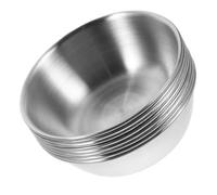 STAHAD 8 Bols Mélangeurs en Acier Inoxydable pour Masque Visage, Coupelles Rondes 3,5 Pouces, Adaptés aux Soins Esthétiques en Spa et Chez les Particuliers