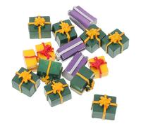 STAHAD Accessoires de Résine DIY 15 Pièces pour Décoration de Noël, Ornements en Résine Multicolores, Boîte Présent Colorée pour Loisirs Créatifs et Ornements Textiles Style