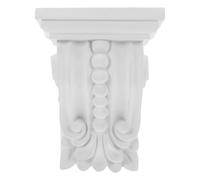 STAHAD Applique Décorative en PU Sculpté Blanc, Colonne d'angle Largeur 11,5 Cm, Incrustation pour Mobilier Sculpté et Décoration D'intérieur, Garniture Murale Élégante pour Salon