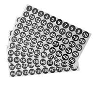 STAHAD Autocollants Numériques Vinyle Auto-adhésifs Noirs 1 Pouce Lot 200 Pièces Étiquettes Numérotées Consécutives Multi-usage pour Inventaire, Stockage, Organisation Intérieur