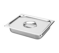 STAHAD Bac Alimentaire Rectangulaire en Acier Inoxydable 3,9L Couvercle pour Buffet Professionnel et Service en Restauration Rapide