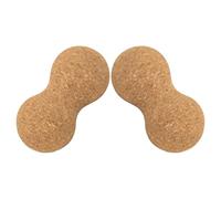 STAHAD Balles de Massage Doubles en Liège Naturel 6-12 Cm, Lot de 2 Boules Thérapeutiques Ergonomiques pour Massage du Dos, Relaxation Musculaire et Auto-massage Ciblé des Points