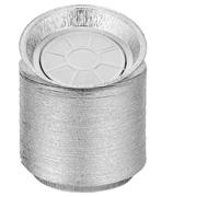 STAHAD Barquettes en Aluminium Rondes Jetables 8 Pouces, Lot de 100 Plats pour Friteuse à Air, Plateaux Cuisson Air Fryer, Résistants la Chaleur, pour Cuisson, Réchauffage