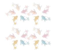 STAHAD Breloques pour Ongles Dauphins et Mini Poissons en Résine 250 Pcs Ensemble Nail Art Océanique Haute Transparence Légères Voyage Manucure Estivale Créative