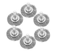 STAHAD Brosses Métalliques de 38 MM Lot de 6 pour Perceuse Électrique et Meuleuse d'Angle, Accessoires de Nettoyage et Polissage Polyvalents Fil Acier Hexagonal
