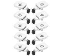 STAHAD Butées D'extrémité de Tringle à Rideaux en Fer 10 Pièces Bouchons de Rail de Rideau Coulissant Accessoires de Réparation pour Tringles à Rideaux Utilisation Intérieure