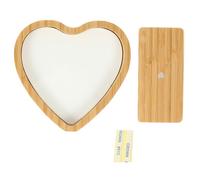STAHAD Cadre Photo Magnétique en Bambou de Cœur Support Décoratif pour Bureau Aimant Robuste