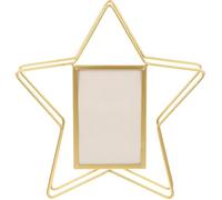 STAHAD Cadre Photo Rotatif en Fer Forgé Doré Support Photo de Table Stable Petit Format 1 Pièce Décoration Intérieure pour Salon et Chambre Esthétique et Fonctionnel