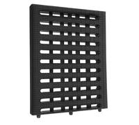 STAHAD Caniveau en Plastique Noir 200x250x25 Mm, Grille D’évacuation Carrée pour Drainage Extérieur, Bloc Anti-éclaboussures pour Jardin, Trottoir et Système de Filtration du Siphon