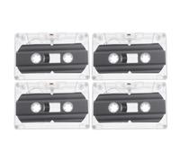 STAHAD Cassette Audio Vierge 30 Lot de 4 Cassettes Boîtier Transparent Rigide Enregistrement Stable Compatibles pour Musique Pédagogie et Style Rétro et Pratique
