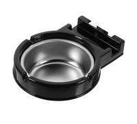 STAHAD Cendrier Mural en Acier Inoxydable Noir Couvercle Porte-Mégots Anti-Odeur, Fixation Murale Facile pour Centres Commerciaux, Supermarchés et Espaces Publics