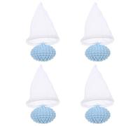 STAHAD Collecteur de Poils Flottant 4 Pièces pour Machine à Laver, Filet Réutilisable Anti-Peluches Bleu, Compatible Lavage Linge Poils d'Animaux, Usage Domestique Simplifié