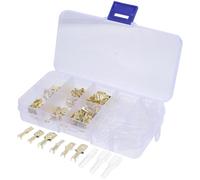 STAHAD Connecteurs à Sertir Isolés 135 Pcs 2,8/4,8/6,3 Mm en Acier Plaqué Cuivre, Cosses Électriques Plates pour Haut-parleurs Auto, Bornes à Fourche Polyvalentes pour Réparation