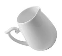 STAHAD Crémier en Porcelaine Fine Blanche 160 Ml Bec Verseur, Petit Pichet à Lait Multifonction pour Café, Sauce et Crème, Compatible Usage Quotidien et Service à Table