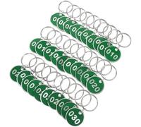 STAHAD Étiquettes Numérotées Porte-clés 30 Pièces en Aluminium Vert, Rondes à Suspendre, Identification Pratique pour Organisation Bureau et Rangement Sécurisé