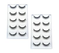 STAHAD Faux Cils Naturels 10 3D Effet Réaliste Volume Léger Confort Maquillage Yeux Femme Usage Quotidien