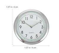 STAHAD Horloge Adhésive de Voiture Lumineuse Blanche Horloge Automatique Précise pour Tableau de Bord Résistante aux Chocs Lecture Facile pour Véhicule et Bureau Matériau Acier et