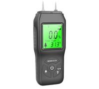 STAHAD Humidimètre Numérique à Broches pour Maçonnerie et Bois, Écran Lcd Rétroéclairé, 4 Modes de Mesure D’humidité, Détecteur de Fuite D’eau Portable Noir, Outil Précis pour Murs