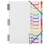 STAHAD Intercalaires de Dossiers A4 12 Couches avec Classeur à Anneaux en Pp, Grosse Capacité, Résistant aux Dommages, Design Simple et Portable pour Usage Domestique